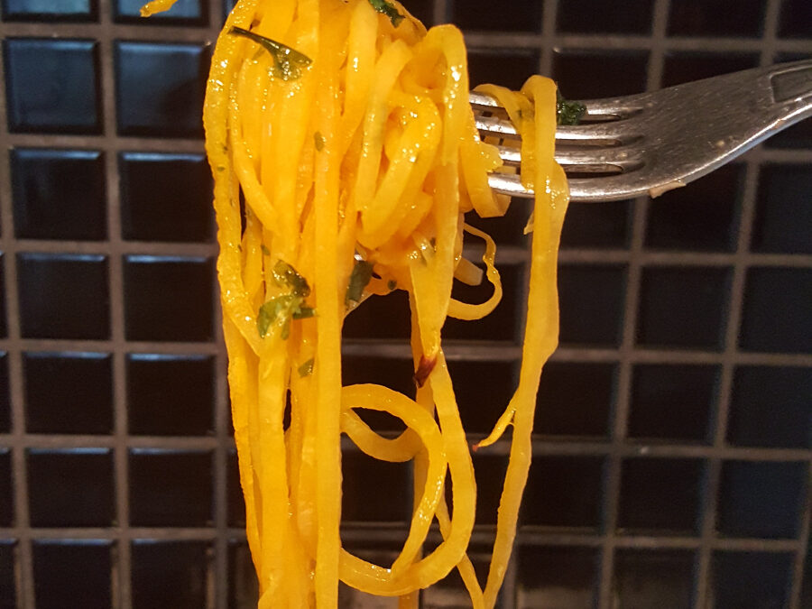Spaghetti på butternutsquash
